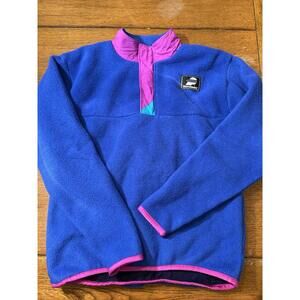 Vintage 90s Performance Fleece Medium 1/4 Zip Polarite Pink Blue